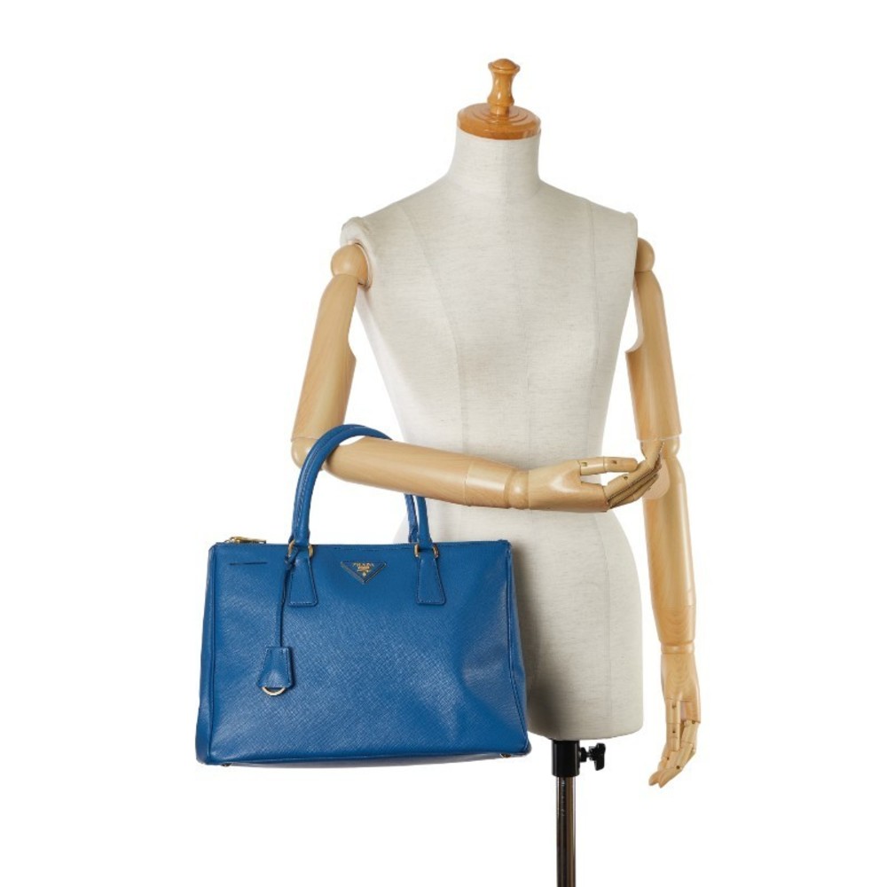 Prada Prada Saffiano Leather Handbag Blue Leather Handbag in Very Good Condition - Picture 11 of 11